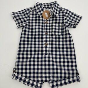 NWT Baby Gingham Romper 9-12 Months